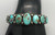 vintage handmade twisted wire bracelet, natural turquoise cabochons with silver dots, three wire terminal