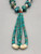 chunky turquoise and heishi necklace with jocla's, chunky turquoise pieces of various shapes, sizes, and shades, as well as larger heishi beads