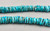 disc bead style turquoise necklace, filled with beautiful turquoise disc beads with small turquoise beads in between the lower portion