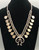 Mercury dime style squash blossom necklace, two strands of silver beads