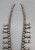 vintage turquoise and sterling silver squash blossom necklace, handmade silver beads