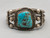 vintage sterling silver bracelet with nice turquoise, hefty feel