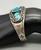1930s-1940s era turquoise bracelet, three blue turquoise cabochons