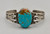 1930s-1940s era turquoise and sterling silver bracelet, beautiful blue turquoise