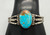 1930s-1940s era turquoise and sterling silver bracelet, beautiful blue turquoise