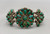 vintage turquoise cluster bracelet, natural turquoise in various shades of green