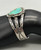 1930s-1940s era sterling silver and turquoise bracelet, teardrop-shaped turquoise cabochon
