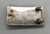 Hopi overlay belt buckle, Bernard Dawahoya, turquoise cabochon, sawtooth bezel