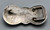 vintage seven-stone ingot belt buckle, handmade bezels, darkened silver background, hand hammered ingot, applique