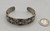 Vintage stamped sterling silver bracelet, hand stamped designs, and fine repousse bump-outs