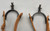 vintage, Mexican spurs, women's, child, silver inlay, patina