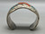 vintage cardinal inlay bracelet, raised pictorial inlay of coral and turquoise