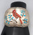 vintage cardinal inlay bracelet, raised pictorial inlay of coral and turquoise