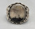 1940s moss agate sterling silver bracelet, silverwork of dots, twisted wire, and hand stamped designs.