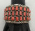 coral cluster bracelet, three rows, substantial weighted feel