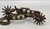 vintage California style spurs, concho" style mountings, chap guards, cowboy spurs