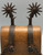vintage California style spurs, concho" style mountings, chap guards, cowboy spurs