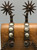 vintage California style spurs, concho" style mountings, chap guards, cowboy spurs