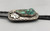 vintage 1970's green stone turquoise bolo tie, rustic-cut turquoise cabochon