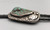 vintage 1970's green stone turquoise bolo tie, rustic-cut turquoise cabochon