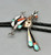 vintage road runner theme inlay bolo tie, shell, coral, turquoise, onyx, and mother of pearl inlay