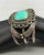 vintage turquoise and sterling silver bracelet, nice size turquoise cabochon
