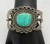 vintage turquoise and sterling silver bracelet, nice size turquoise cabochon