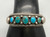 vintage five-stone turquoise bracelet, three blue gem stones