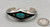 webbed turquoise cabochon, unique split triangular terminal
