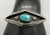 webbed turquoise cabochon, unique split triangular terminal