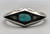 webbed turquoise cabochon, unique split triangular terminal