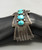 unique style five stone turquoise bracelet, overlay designs and file work