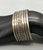 1940's, wonderful hand stamped designs with deep, silver lines throughout