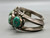 vintage five stone natural turquoise bracelet, handmade bezels, and accented with silver beads