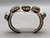 vintage five stone natural turquoise bracelet, handmade bezels, and accented with silver beads