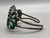 gorgeous clusters of petit-point turquoise, thin two wire terminal