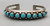 matching pair of turquoise and sterling silver bracelets, handmade sawtooth bezels