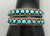 matching pair of turquoise and sterling silver bracelets, handmade sawtooth bezels