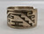 sterling silver piece, nice Hopi overlay design, smooth silver cuff