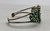 fine Zuni needlepoint turquoise bracelet, over 40 cabochons