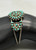 fine Zuni needlepoint turquoise bracelet, over 40 cabochons