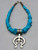 turquoise and sterling silver naja necklace by Kindale Billah