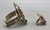 mudhead themed coral inlay, bracelet, five-pendant necklace, ring, and six-piece concho belt