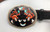 mudhead themed coral inlay, bracelet, five-pendant necklace, ring, and six-piece concho belt