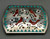 large inlay belt buckle by Sam and Esther Guardian, coral inlay birds