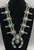 great vintage turquoise squash blossom necklace