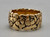 thicker 14K gold band and dainty oval turquoise cabochon