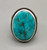 turquoise and sterling silver ring by Perry Shorty