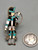 figural Zuni multi-stone inlay ring, onyx, turquoise, coral and mother of pearl set in a Zuni figural design