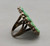 vintage sterling silver ring, turquoise clusters